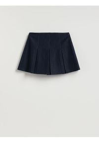 Reserved - Spódnico-szorty z dodatkiem wiskozy - granatowy. Kolor: niebieski. Materiał: wiskoza #1