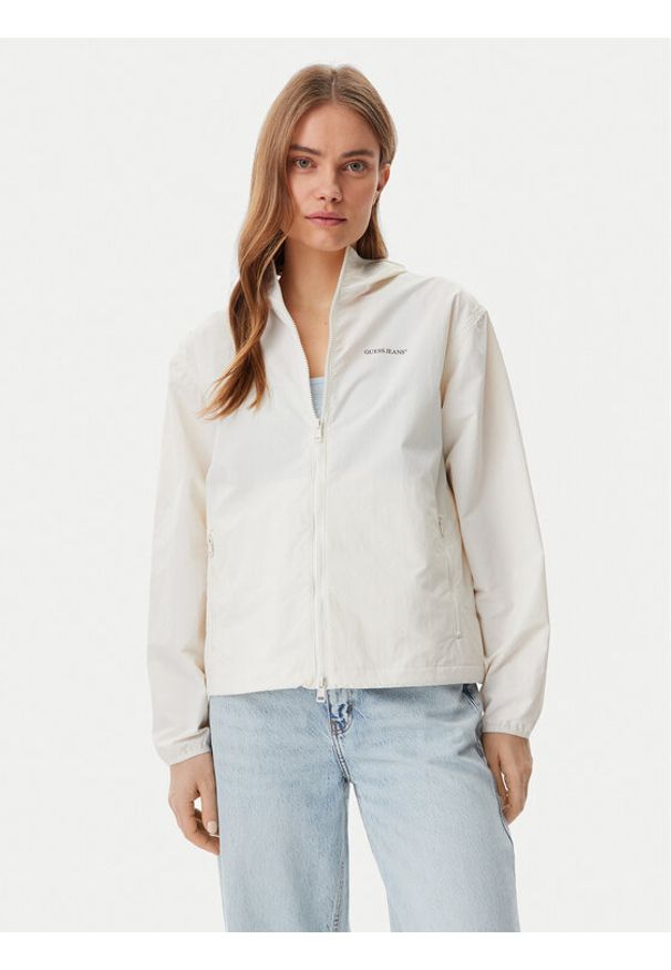 Guess Jeans Płaszcz przejściowy W5GL29 WH8N2 Granatowy Regular Fit. Kolor: niebieski. Materiał: syntetyk
