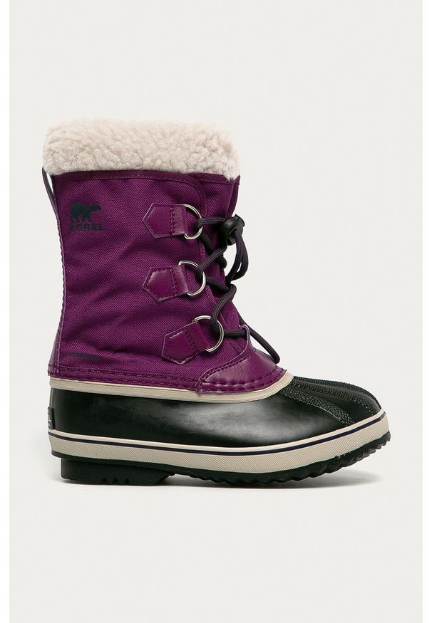 sorel - Sorel - Śniegowce dziecięce Yoot Pac Nylon. Nosek buta: okrągły. Kolor: fioletowy. Materiał: nylon
