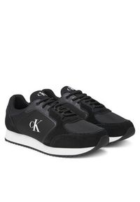 Calvin Klein Jeans Sneakersy Retro Runner Sock Lace Up Ny-Su YM0YM01326 Czarny. Kolor: czarny. Materiał: materiał