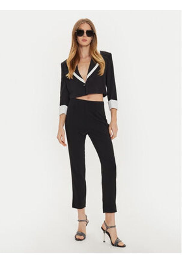 Imperial Chinosy P5C9IKP Czarny Slim Fit. Kolor: czarny. Materiał: syntetyk