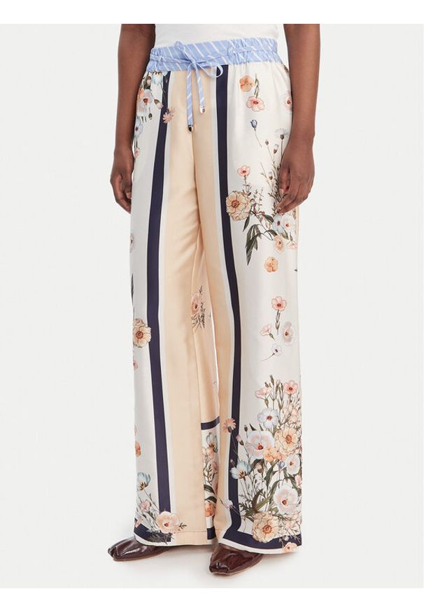 Liu Jo Spodnie materiałowe WA6358 T2555 Beżowy Relaxed Fit. Kolor: beżowy. Materiał: syntetyk