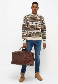 Mustang - MUSTANG EMIL C NORWAY MĘSKI SWETER PASKI CARBON 1014438 4135. Wzór: paski #6