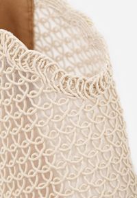 Born2be - Beżowe Sandały Vices na Szpilce z Ażurową Cholewką Nelathra. Okazja: na imprezę. Kolor: beżowy. Wzór: ażurowy. Obcas: na szpilce. Styl: wizytowy, elegancki #8