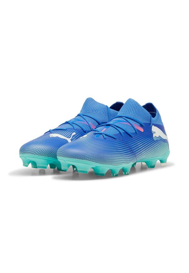 Buty piłkarskie uniseks Puma Future 7 Match FG/AG. Kolor: niebieski. Materiał: tkanina, materiał, syntetyk. Sport: piłka nożna