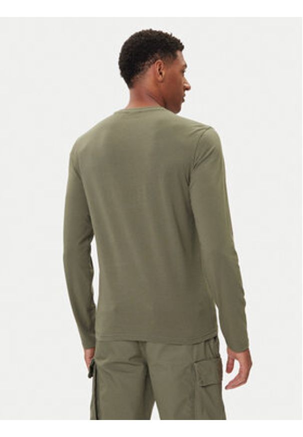 Napapijri Longsleeve Salis NP0A4HN7 Zielony Regular Fit. Kolor: zielony. Materiał: bawełna. Długość rękawa: długi rękaw