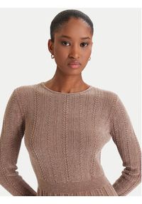 Guess Sukienka dzianinowa W5BK79 Z3902 Beżowy Regular Fit. Kolor: beżowy. Materiał: syntetyk #3