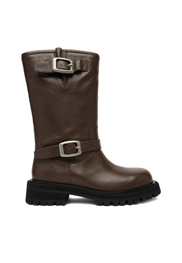 G-Star RAW - G-Star Raw Botki EO-ERVA-LT2520-101 Brązowy. Kolor: brązowy. Materiał: skóra