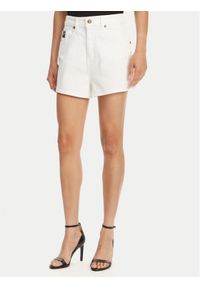 Versace Jeans Couture Szorty jeansowe 78HAD514 Biały Straight Fit. Kolor: biały. Materiał: bawełna