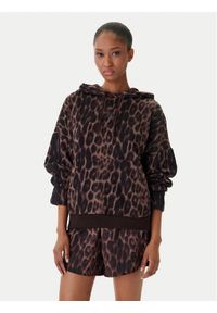 Adidas - adidas Bluza Seasonal Essentials Leopard Print KH0293 Brązowy Loose Fit. Kolor: brązowy. Materiał: bawełna. Wzór: nadruk #1