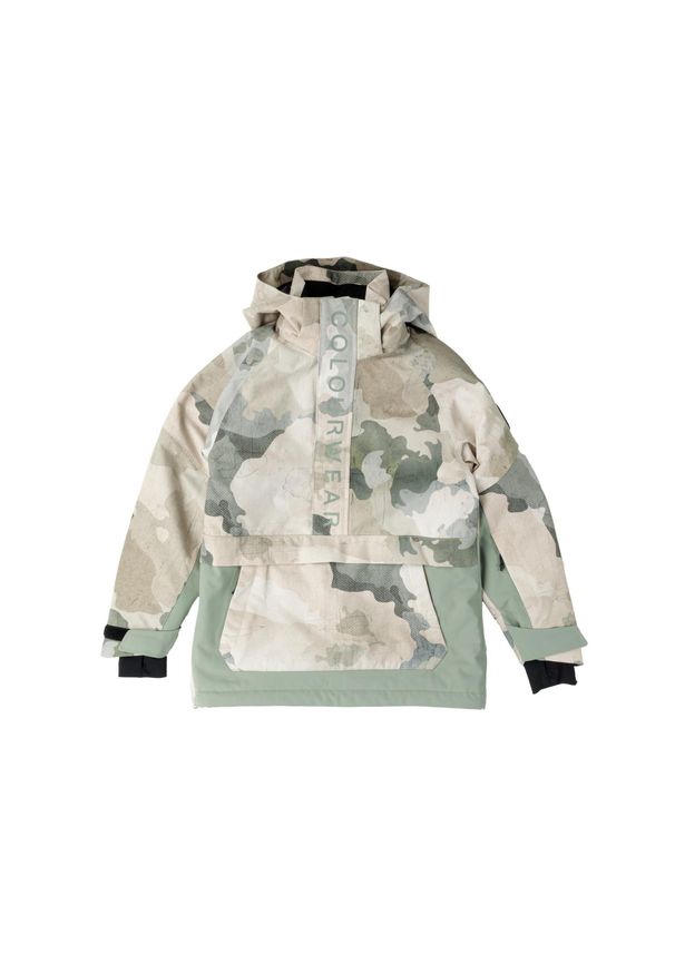 Kurtka snowboardowa dziecięca Colourwear Signature Anorak. Kolor: zielony, wielokolorowy, brązowy. Sport: snowboard