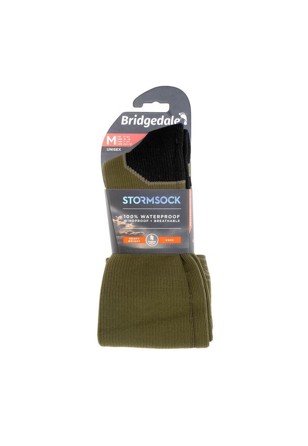 BRIDGEDALE - Skarpety wodoodporne Bridgedale StormSock Heavy Knee. Kolor: zielony. Sport: turystyka piesza