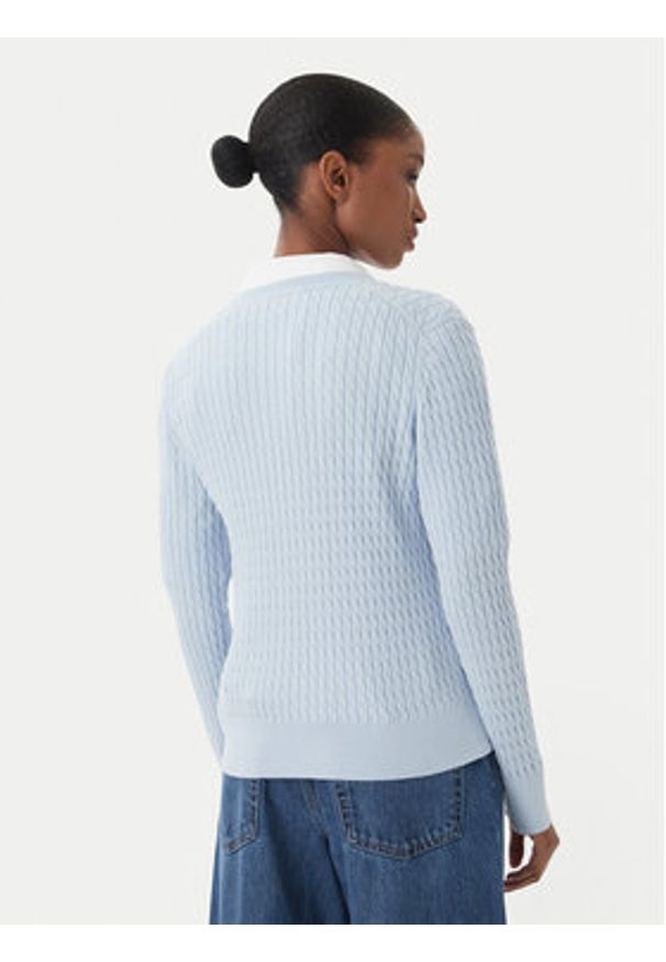 TOMMY HILFIGER - Tommy Hilfiger Sweter WW0WW44987 Niebieski jasny Regular Fit. Kolor: niebieski. Materiał: bawełna