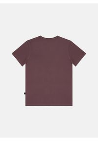 Pako Lorente - PAKO LORENTE – Bordowy gładki t-shirt v-neck. Kolor: czerwony, brązowy. Materiał: bawełna, elastan. Wzór: gładki #4
