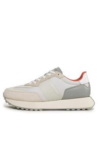 Calvin Klein Sneakersy Low Top Lace Up Mix New HM0HM01238 Beżowy. Kolor: beżowy. Materiał: materiał