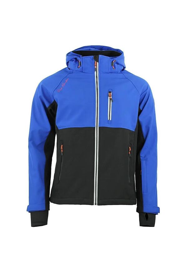 PEAK MOUNTAIN - Kurtka Peak Mountain Shoftshell. Kolor: czarny, niebieski, wielokolorowy. Sport: wspinaczka, turystyka piesza