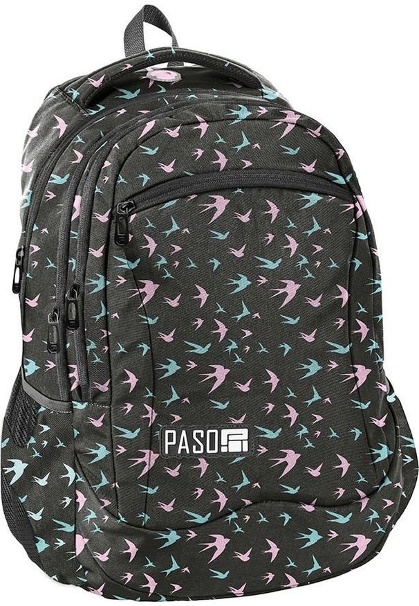 Paso Plecak szkolny Ptaki czarny (PPJS19-2808). Kolor: czarny