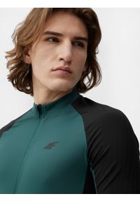 4f - Koszulka rowerowa szosowa męska. Kolor: zielony. Materiał: dzianina, skóra, materiał. Długość rękawa: krótki rękaw. Sport: kolarstwo, fitness #2