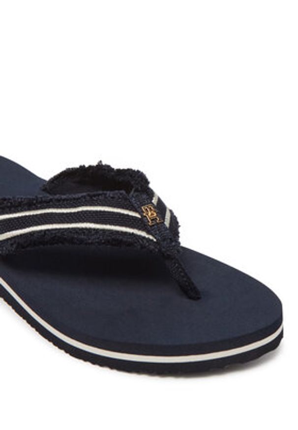 TOMMY HILFIGER - Tommy Hilfiger Japonki TH Webbing Beach Sandal FW0FW08739 Granatowy. Kolor: niebieski. Materiał: materiał