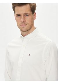 GANT - Gant Koszula Slim Oxford Stretch 3230115 Biały Slim Fit. Kolor: biały. Materiał: bawełna