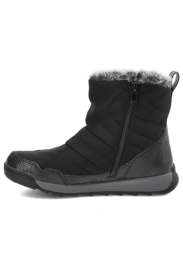 Czarne Śniegowce Cross Jeans Ocieplane Buty Damskie. Okazja: na uczelnię. Kolor: czarny. Materiał: syntetyk, futro, skóra ekologiczna, materiał. Szerokość cholewki: normalna. Wzór: aplikacja
