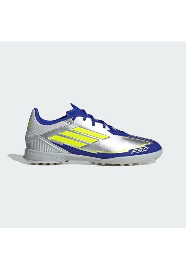 Adidas - Buty F50 League Messi TF. Kolor: żółty, wielokolorowy, niebieski, szary. Materiał: materiał