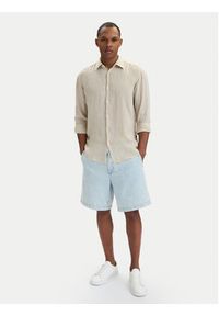 BOSS Koszula Relegant 50567579 Beżowy Regular Fit. Kolor: beżowy. Materiał: len #3