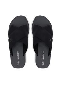 Calvin Klein Jeans Klapki Cross Sandal Crxs Tx YM0YM01223 Czarny. Kolor: czarny. Materiał: materiał #4