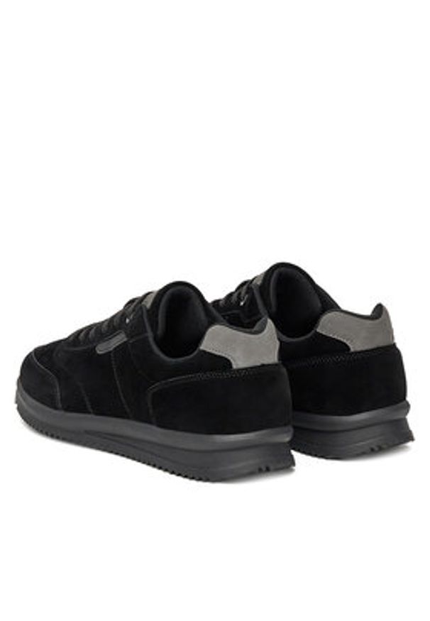 Lanetti Sneakersy S25C089A-1 Czarny. Kolor: czarny. Materiał: materiał