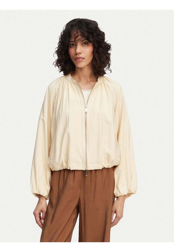 Marella Kurtka przejściowa Fico 2613041174 Écru Regular Fit. Kolor: kremowy. Materiał: wiskoza