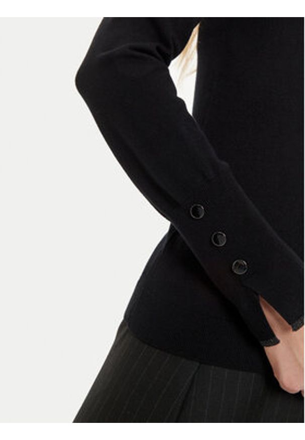 Liu Jo Sweter WF4007 MS49I Czarny Regular Fit. Kolor: czarny. Materiał: wiskoza