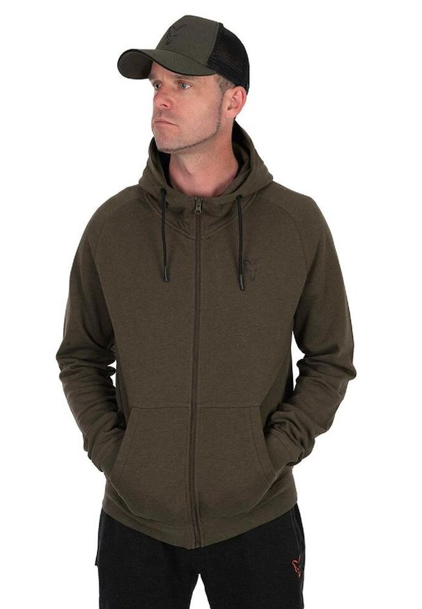 FOX - Bluza Wędkarska Rozpinana Fox Collection Lw Hoody Green/Black. Typ kołnierza: kaptur. Kolor: zielony, wielokolorowy, brązowy