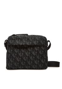 Calvin Klein Saszetka Slouched Monogram Mini Zip Fligh LV04G3175G Czarny. Kolor: czarny. Materiał: materiał