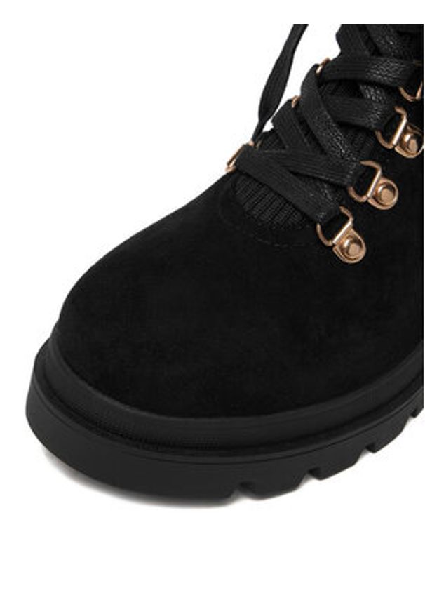 DeeZee Trzewiki 13103-2-BLACK SU Czarny. Kolor: czarny. Materiał: materiał