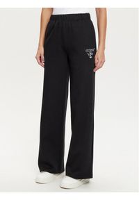 Guess Spodnie dresowe V5RB12 KC3D2 Czarny Regular Fit. Kolor: czarny. Materiał: syntetyk, bawełna