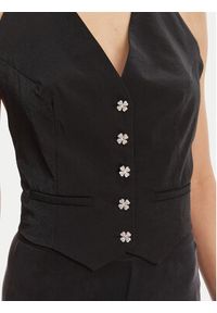 Morgan Kamizelka garniturowa 251-CTEO.F Czarny Slim Fit. Kolor: czarny. Materiał: syntetyk #3
