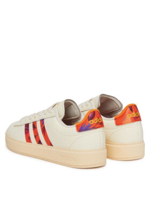 Adidas - adidas Sneakersy Grand Court 2.0 JS2885 Beżowy. Kolor: beżowy. Materiał: skóra