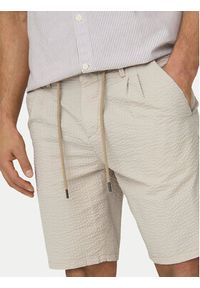 Only & Sons Szorty materiałowe Leo 22028301 Beżowy Regular Fit. Kolor: beżowy. Materiał: bawełna #6