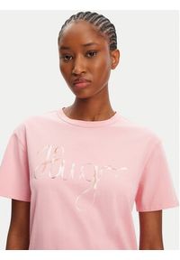 Hugo - HUGO T-Shirt Damacia_5 50544868 Różowy Regular Fit. Kolor: różowy. Materiał: bawełna #3