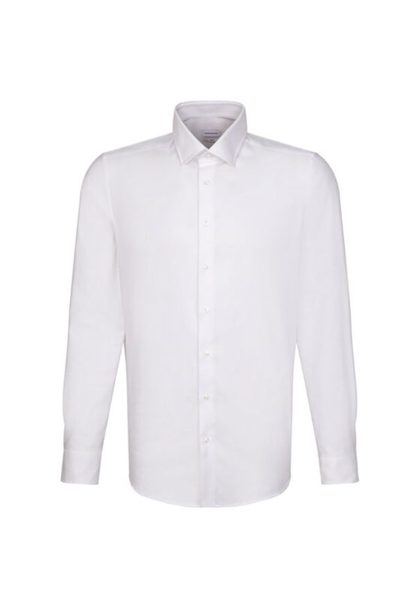 Seidensticker Koszula 01.642150 Biały Slim Fit. Kolor: biały. Materiał: syntetyk
