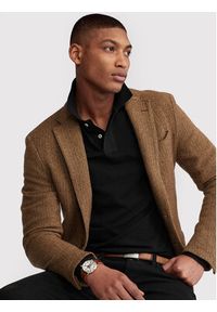Polo Ralph Lauren Polo 710681126037 Czarny Slim Fit. Typ kołnierza: polo. Kolor: czarny. Materiał: bawełna #4