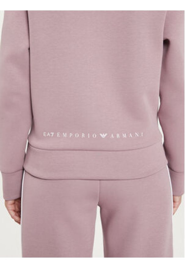 EA7 Emporio Armani Bluza 6DTM03 TJUXZ 1341 Różowy Regular Fit. Kolor: różowy. Materiał: syntetyk, bawełna