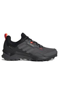 Adidas - Buty adidas Terrex AX4 Gore-Tex Hiking FZ3285 - szaro-czarne. Zapięcie: pasek. Kolor: wielokolorowy, szary, czarny. Materiał: guma, materiał, syntetyk. Szerokość cholewki: normalna. Technologia: Gore-Tex. Wzór: paski, aplikacja. Model: Adidas Terrex. Sport: turystyka piesza