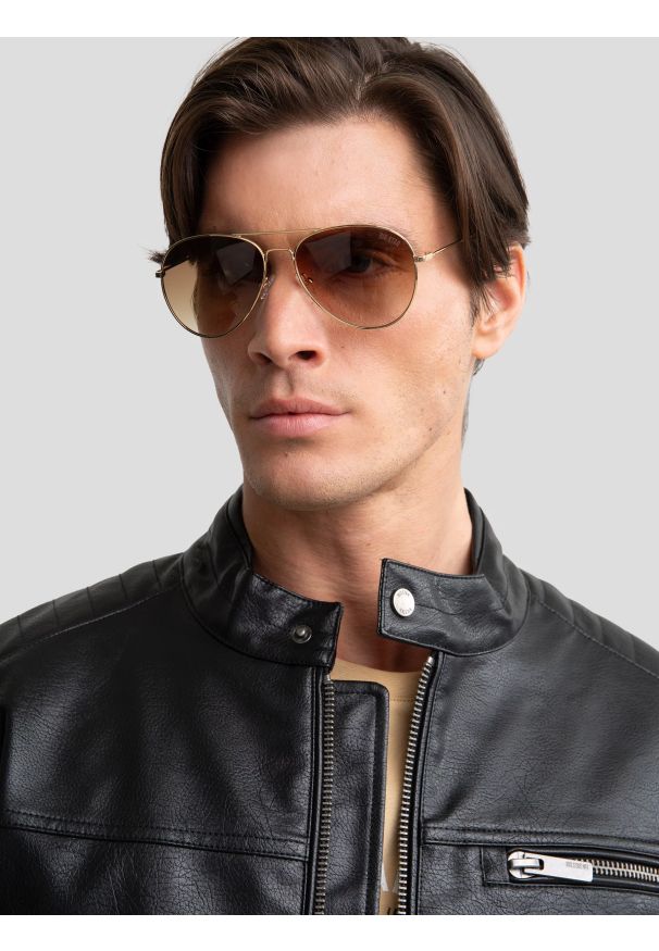 Big-Star - Okulary przeciwsłoneczne brązowe Relios 803. Kolor: brązowy