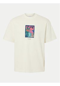 Selected Homme T-Shirt Will 16097225 Écru Relaxed Fit. Kolor: kremowy. Materiał: bawełna #6