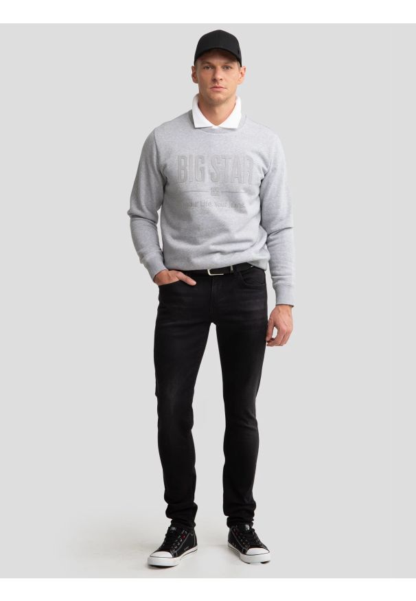 Big-Star - Jeansy męskie skinny czarne Deric 950. Kolor: czarny. Styl: elegancki