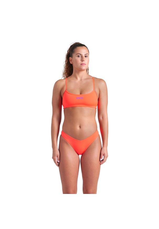 Strój Kąpielowy damski Arena Bikini Bandeau Solid dwuczęściowy. Kolor: czerwony