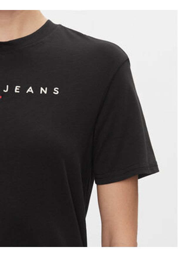 Tommy Jeans T-Shirt Tjw Rlx New Linear Tee DW0DW17836 Czarny Relaxed Fit. Kolor: czarny. Materiał: bawełna