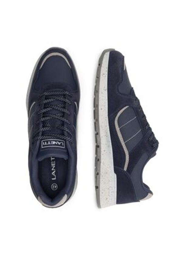 Lanetti Sneakersy MP07-01543-05B Granatowy. Kolor: niebieski. Materiał: syntetyk