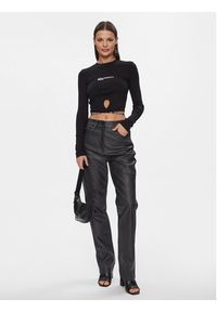 Karl Lagerfeld Jeans Bluzka 240J1703 Czarny Slim Fit. Kolor: czarny. Materiał: wiskoza #4
